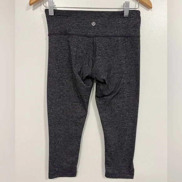 Lululemon Wunder Under Crop Black/Black 6 - Picture 14 of 16